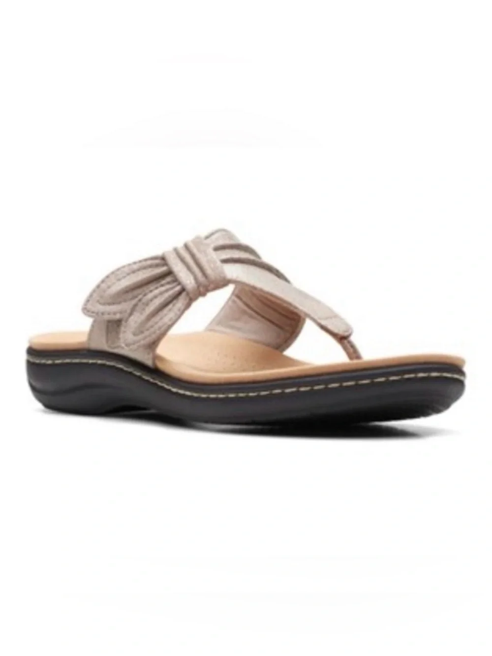 Clarks Laurieann Rae Sandal in Taupe Metallic 12W